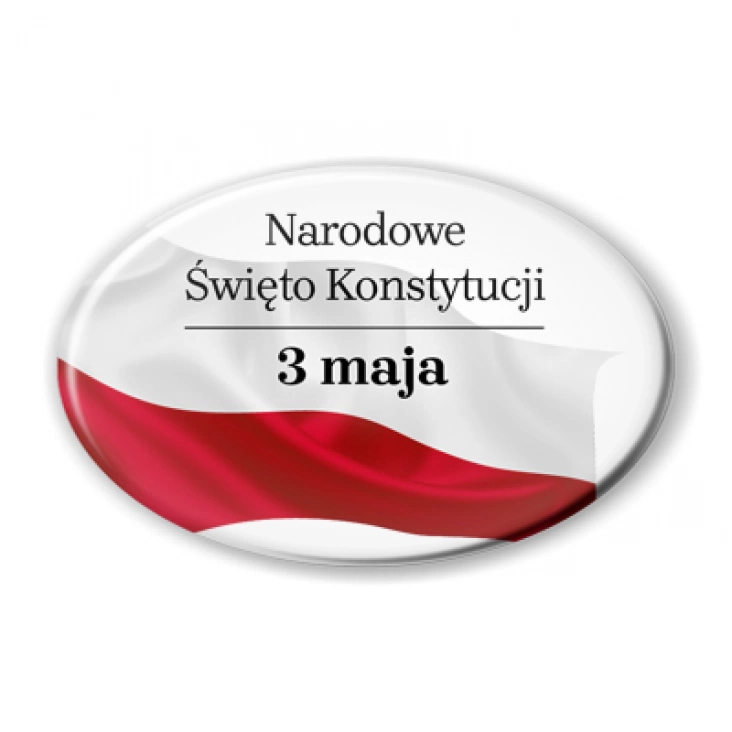 przypinka elipsa Narodowe Święto Konstytucji Falująca Flaga