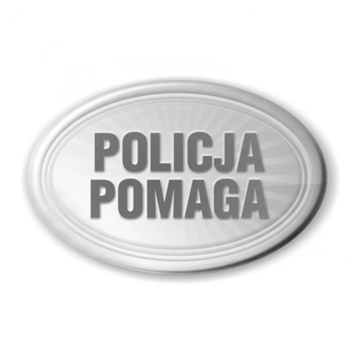 przypinka elipsa Policja pomaga