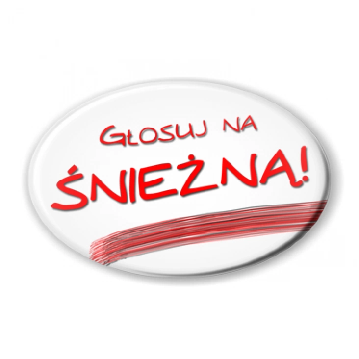 przypinka elipsa Śnieżna