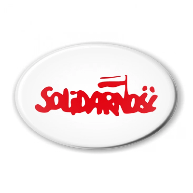 przypinka elipsa Solidarność