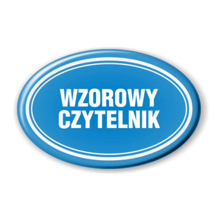 przypinka elipsa Wzorowy czytelnik