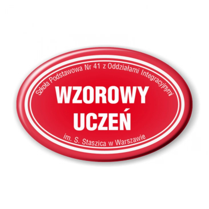 przypinka elipsa Wzorowy uczeń