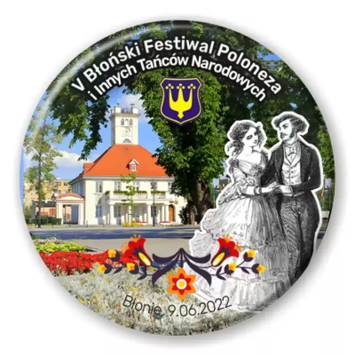 przypinka Festiwal Poloneza i Innych Tańców Narodowych Błonie 2022