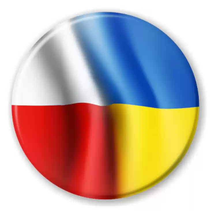 Flagi Polska Ukraina