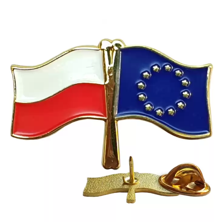 pins promo Flagi Polska-Unia Europejska 26x13mm