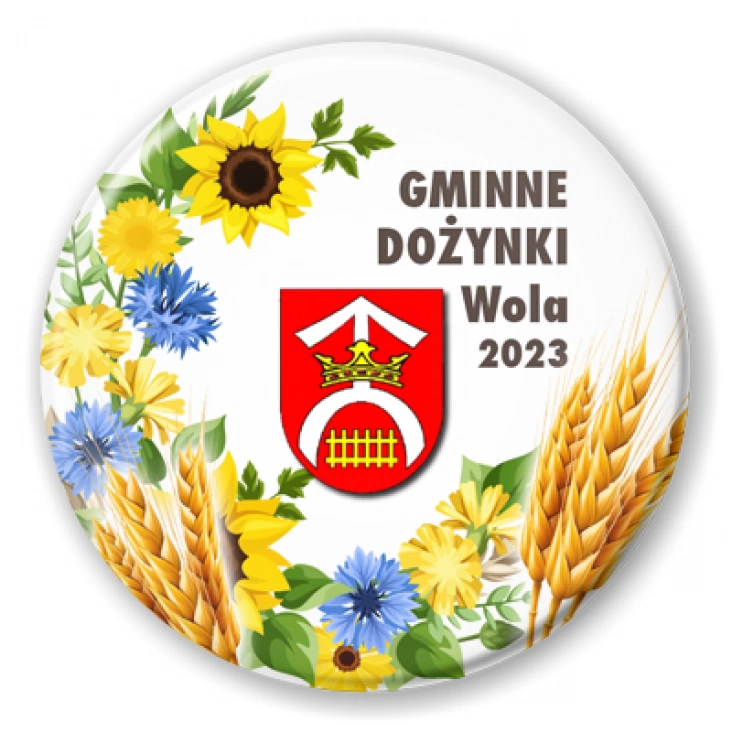 przypinka Gminne Dożynki Wola 2023 r.