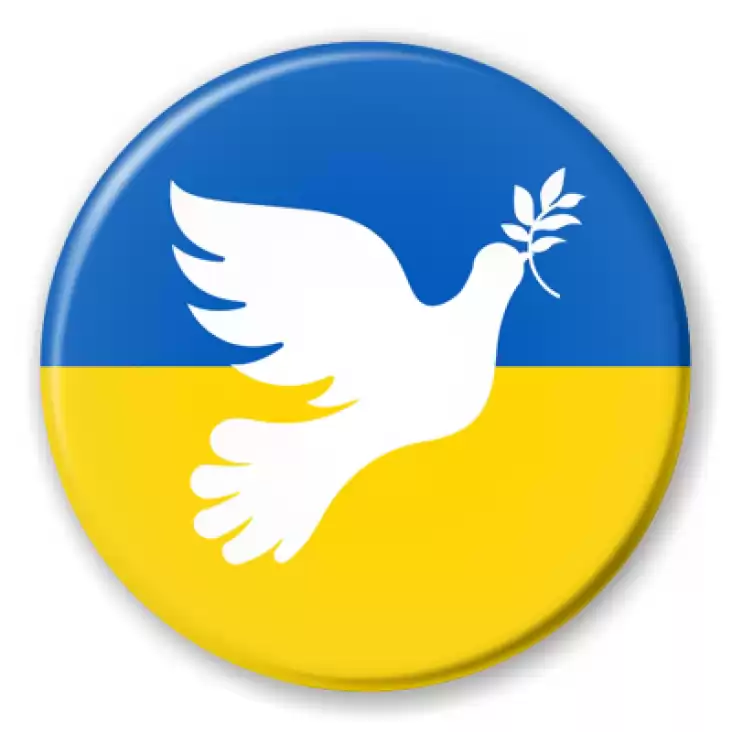 przypinka Gołąb pokoju Ukraina