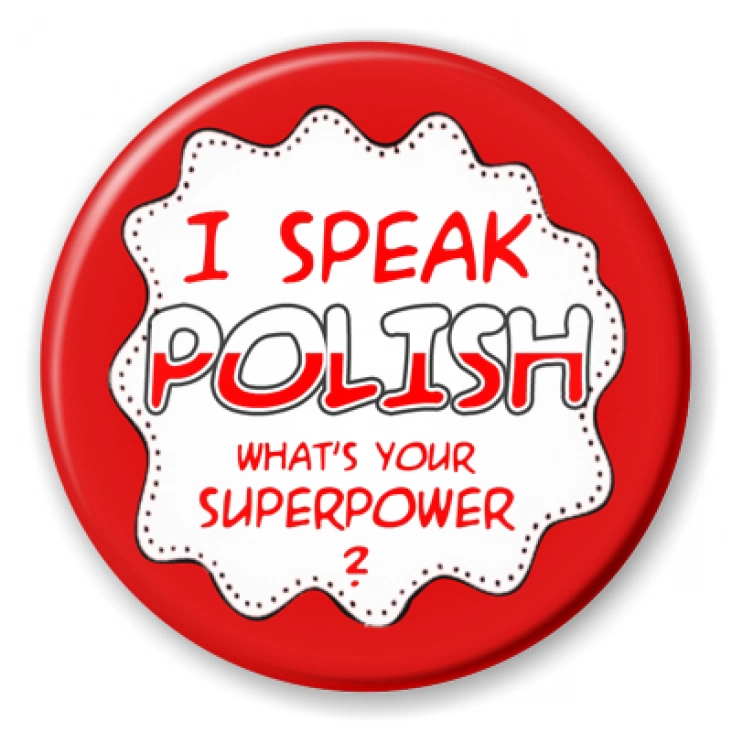 przypinka I can speak polish