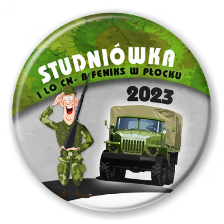 przypinka I LO CN-B Feniks W Płocku Studniówka 2023