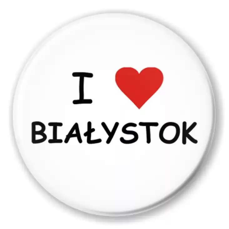 przypinka I love Białystok