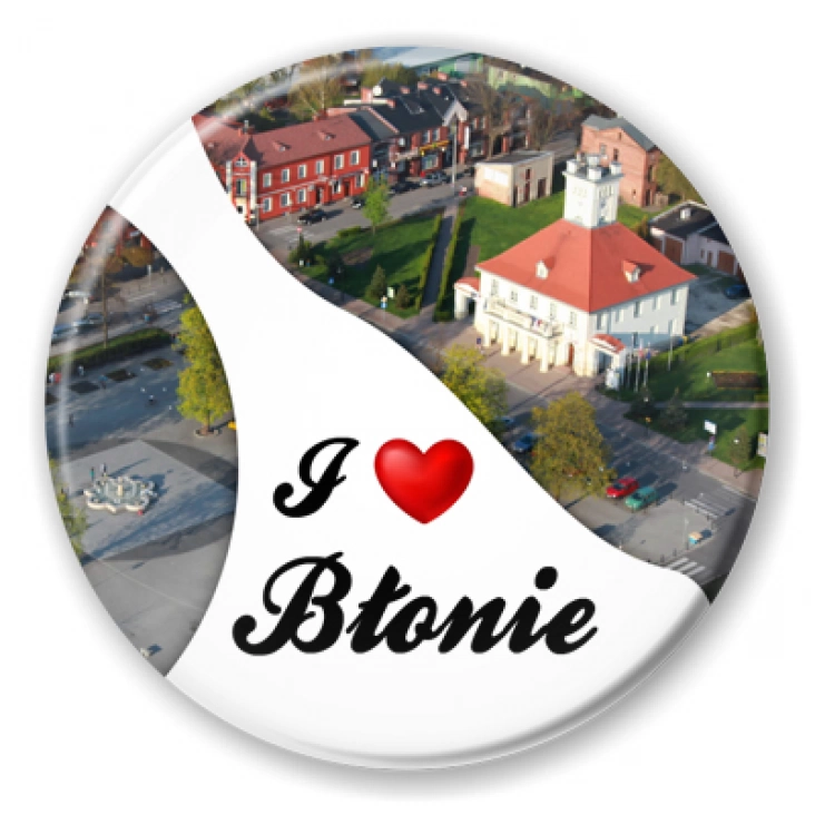 przypinka I love Błonie