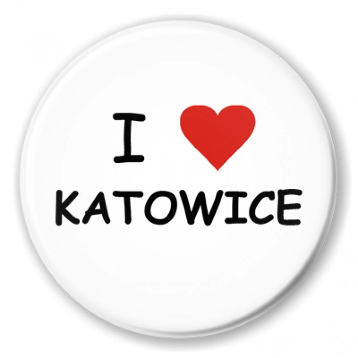 przypinka I love Katowice