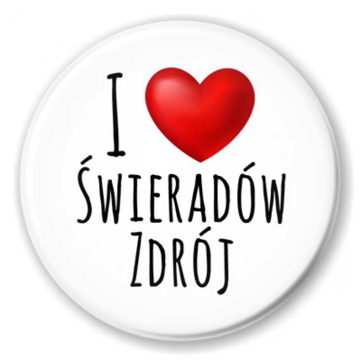 przypinka I love Świeradów Zdrój