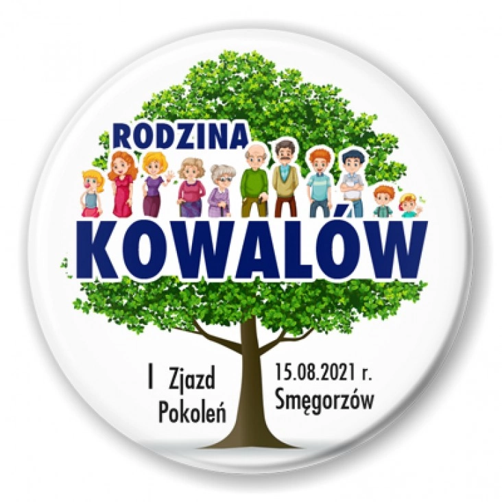 przypinka I zjazd rodziny Kowalów