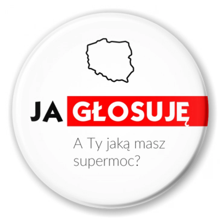 przypinka Ja głosuję