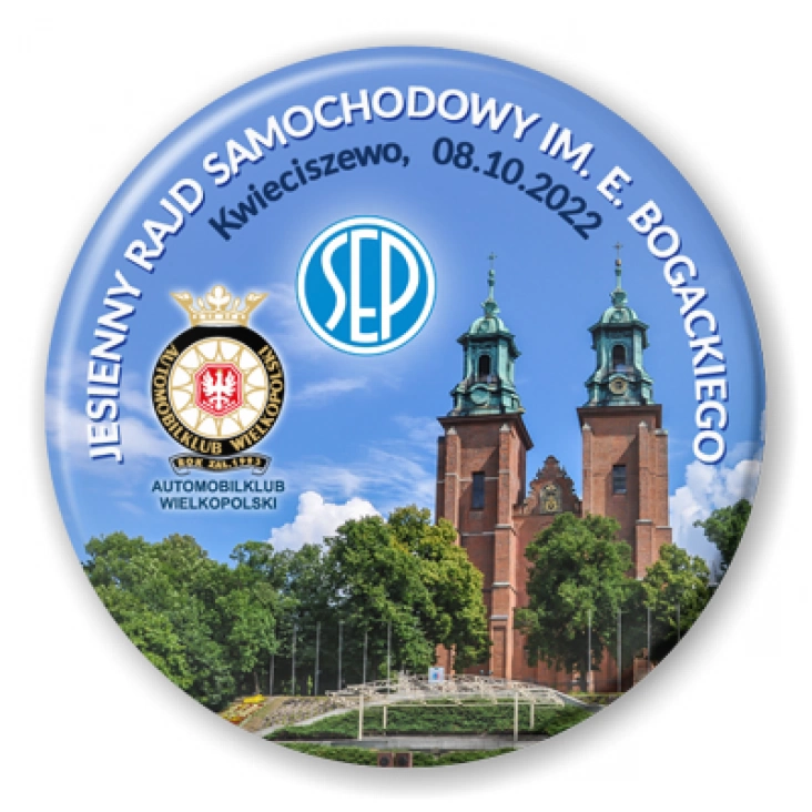 przypinka Jesienny Rajd Samochodowy im. E. Bogackiego 2022