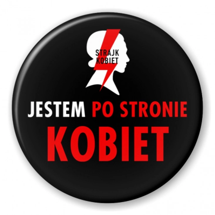 przypinka Jestem po stronie kobiet