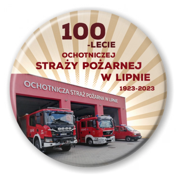 przypinka Jubileusz 100 lat OSP w Lipnie