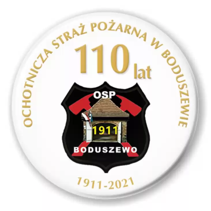 przypinka Jubileusz 110 lat OSP Boduszewo