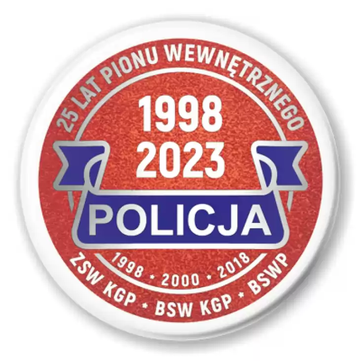 przypinka Jubileusz 25 lat Pionu Wewnętrznego Policja