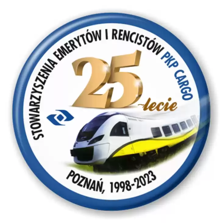 przypinka Jubileusz 25-lecia Stowarzyszenie Emerytów i Rencistów PKP Cargo