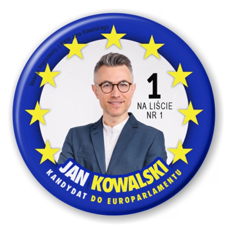 przypinka Kandydat w wyborach do Europarlamentu