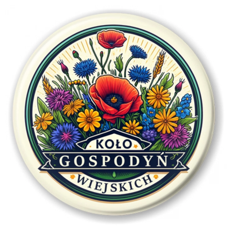 przypinka KGW maki i chabry