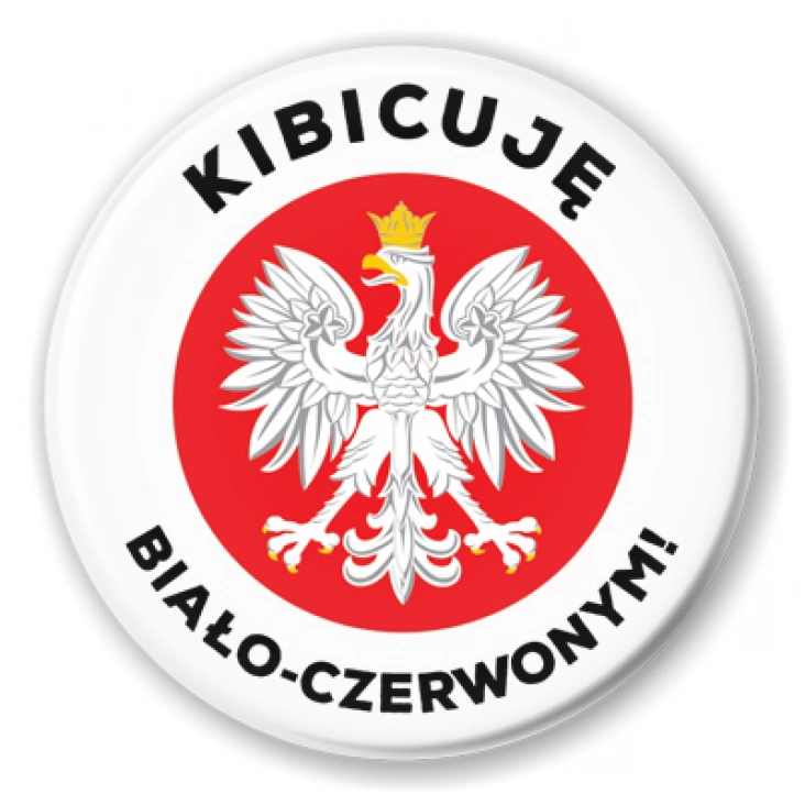 przypinka Kibicuję biało-czerwonym