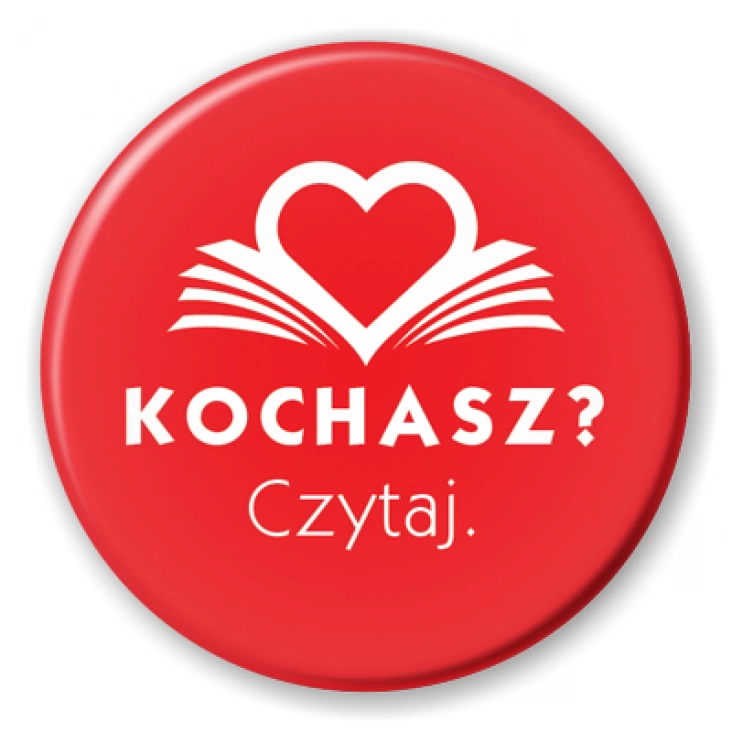 przypinka Kochasz? Czytaj