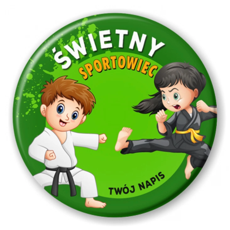 przypinka Kung Fu Świetny sportowiec