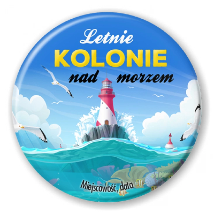 przypinka Letnie kolonie nad morzem