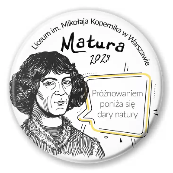 przypinka Matura Mikołaj Kopernik