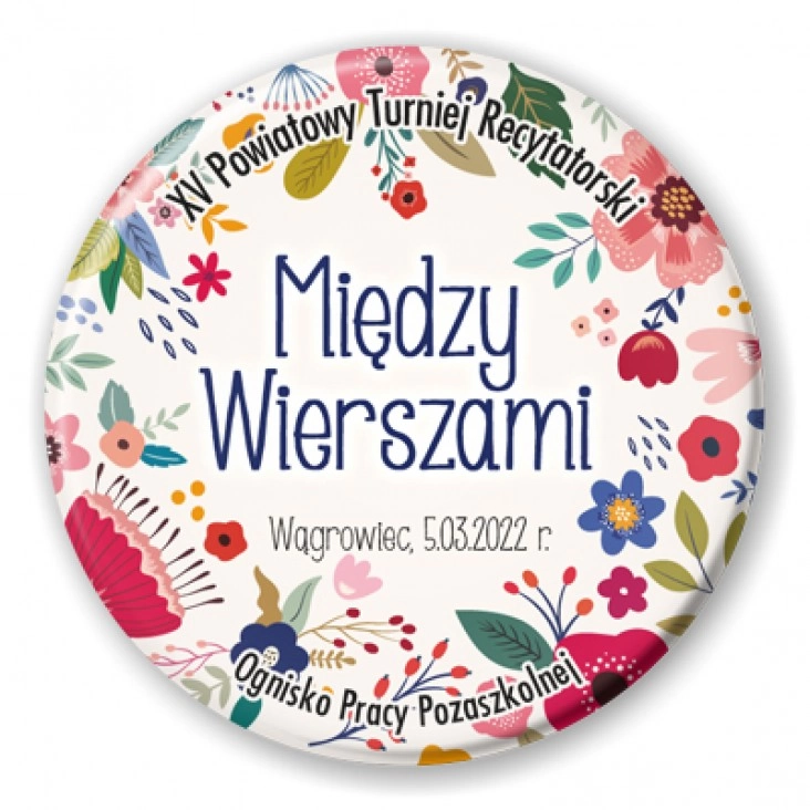 przypinka Między Wierszami 2022