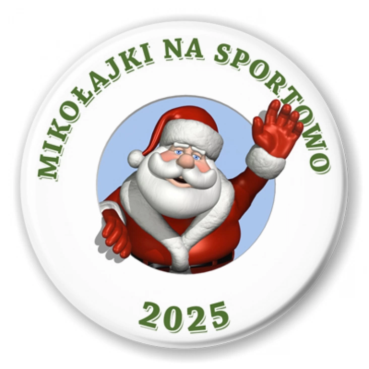 przypinka Mikołajki na sportowo