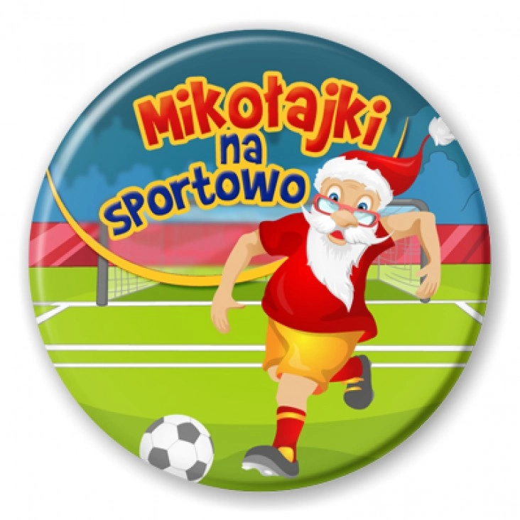 przypinka Mikołajki na sportowo Piłka nożna