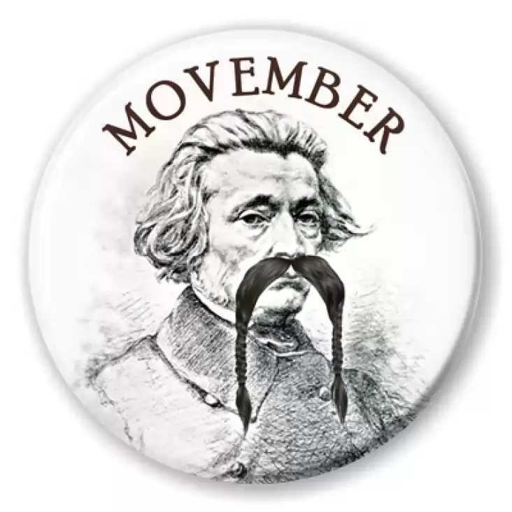 przypinka Movember Adam Mickiewicz