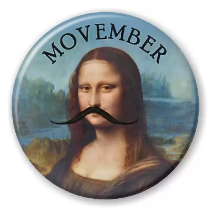 przypinka Movember Mona Lisa