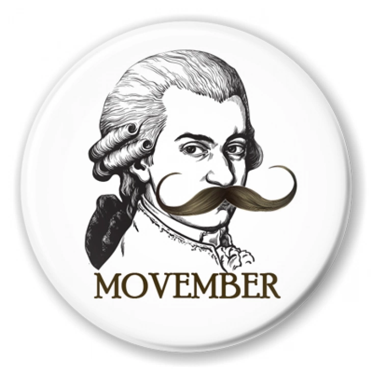 przypinka Movember Mozart