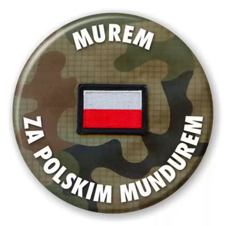 przypinka Murem za polskim mundurem Moro