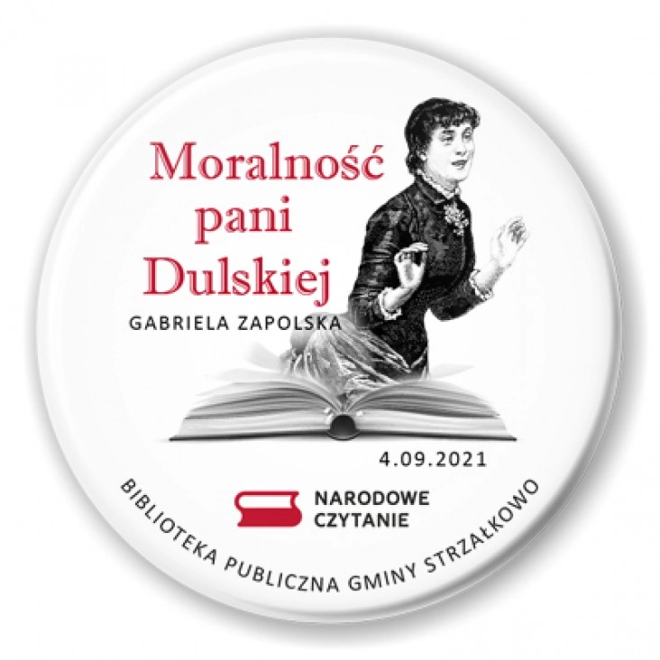 przypinka Narodowe Czytanie Strzałkowo