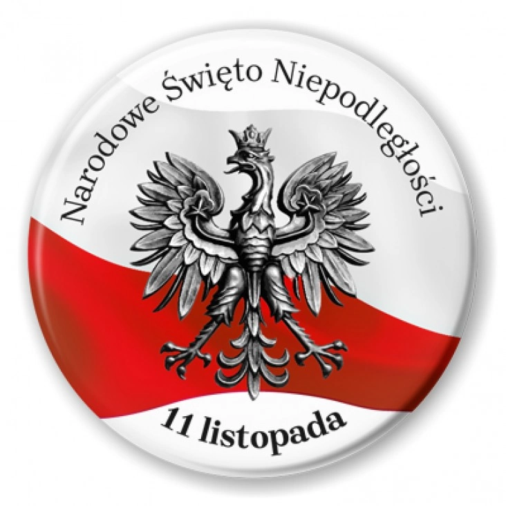 Narodowe Święto Niepodległości Orzeł na tle flagi