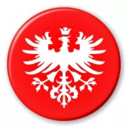 przypinka Orzel Powstania Wielkopolskiego Na Czerwonym Polu