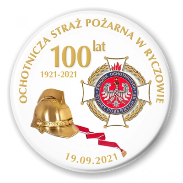 przypinka OSP Ryczów Jubileusz 100 lat