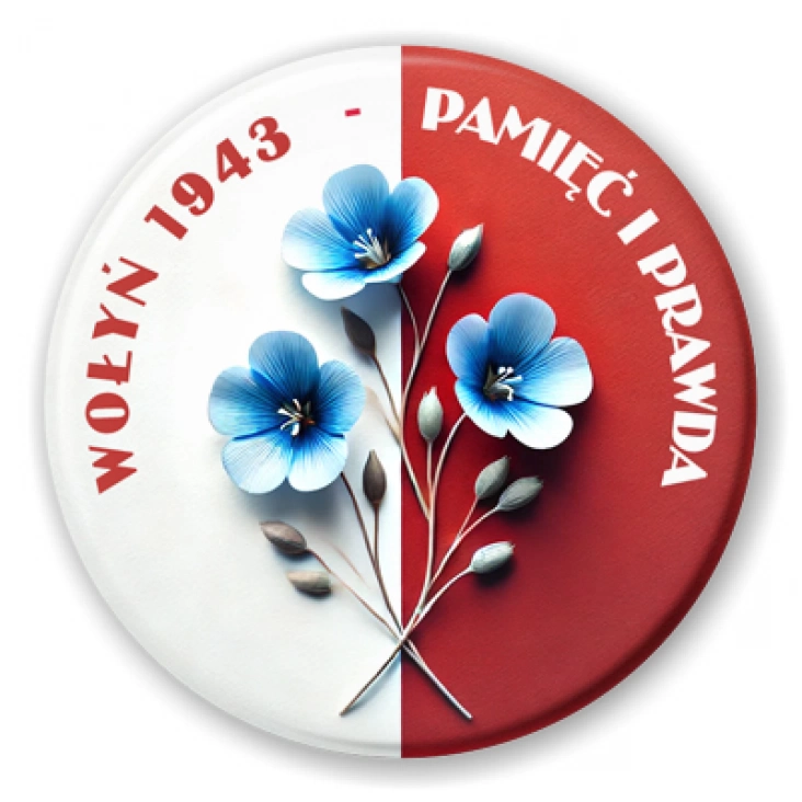 przypinka Pamięć i prawda Wołyń 1943