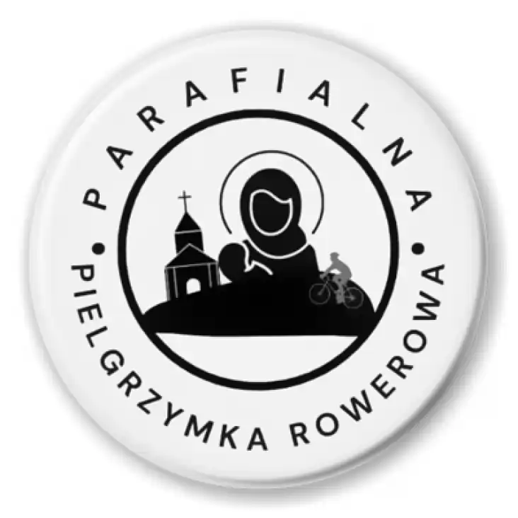 przypinka Parafialna pielgrzymka rowerowa Wieruszów - Podzamcze