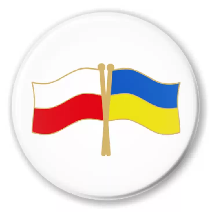 przypinka Polska Ukraina flagi