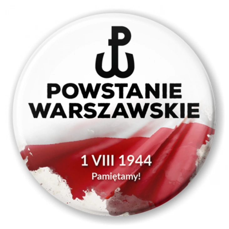 przypinka Powstanie Warszawskie flaga Polski