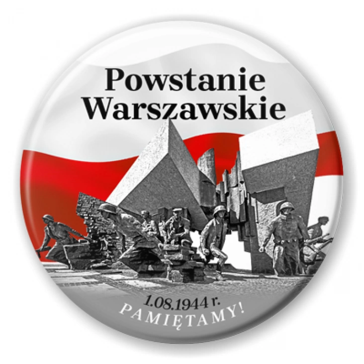 przypinka Powstanie Warszawskie Pomnik