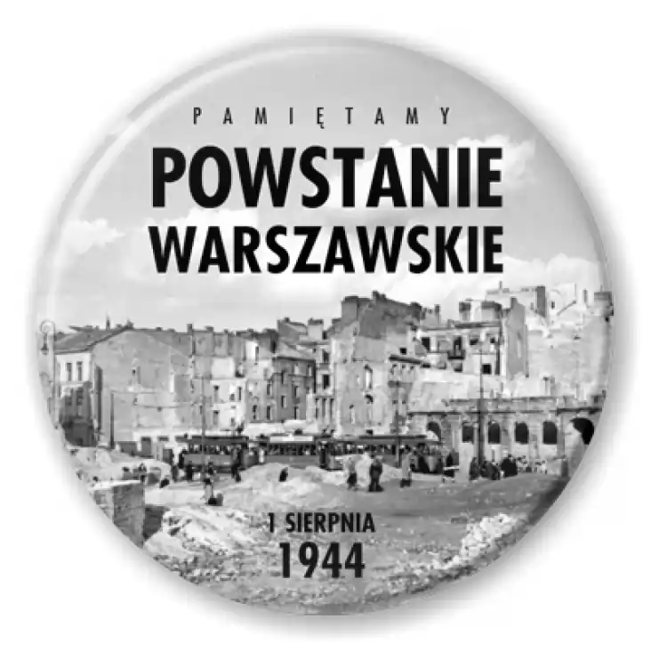 przypinka Powstanie Warszawskie stare zdjęcie