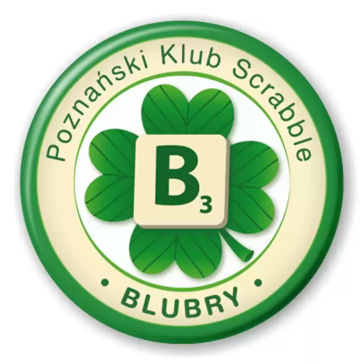 przypinka Poznański Klub Scrabble Blubry